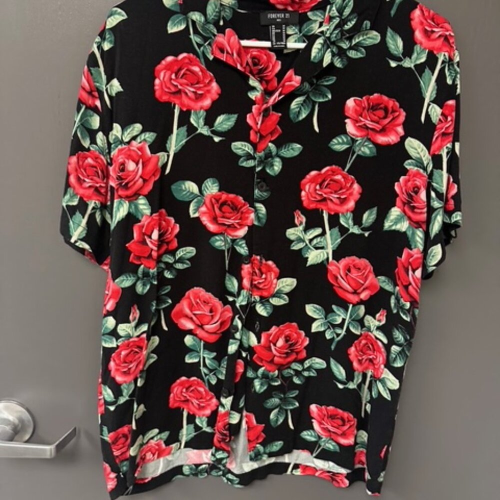 Men's floral button-down